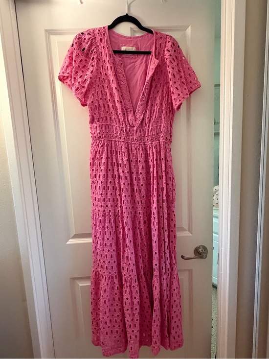 Anthropologie Dresses & Skirts - Anthropologie Pink Eyelet Maxi Dress